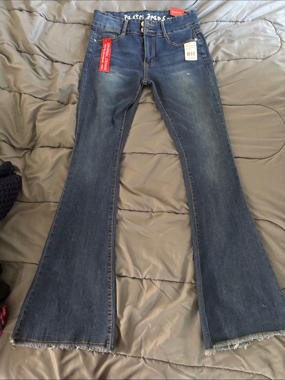 Pastels Dark Blue Flare Jeans